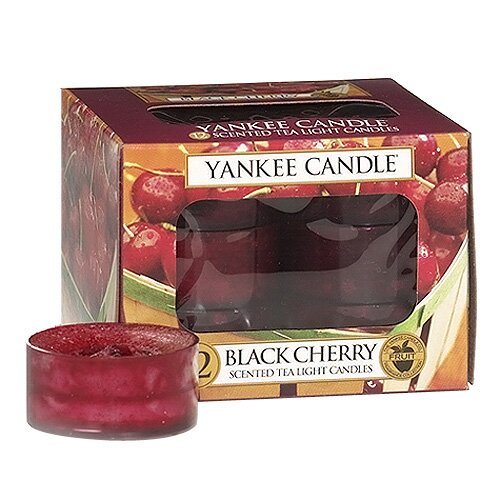 Vonné čajové svíčky Yankee Candle Black Cherry 12 ks x 9,8 g