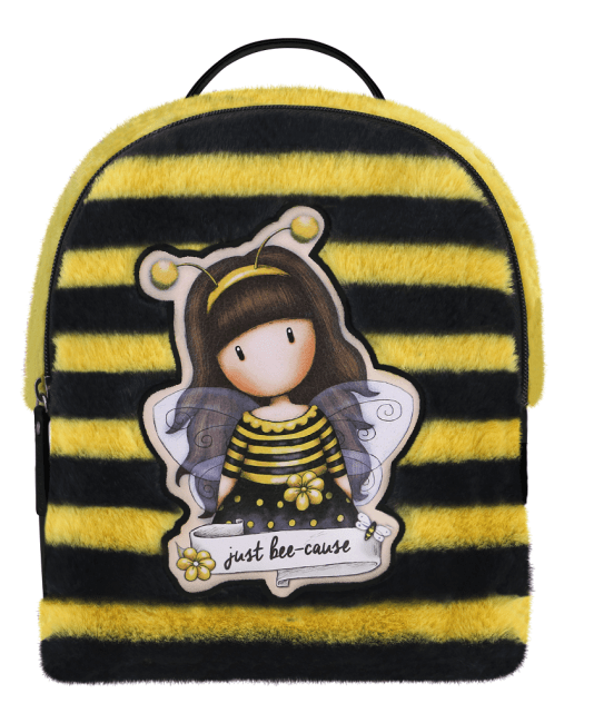 Malý chlupatý batůžek Santoro - Bee-Loved. Rozměry: 20 x 22 x 10cm