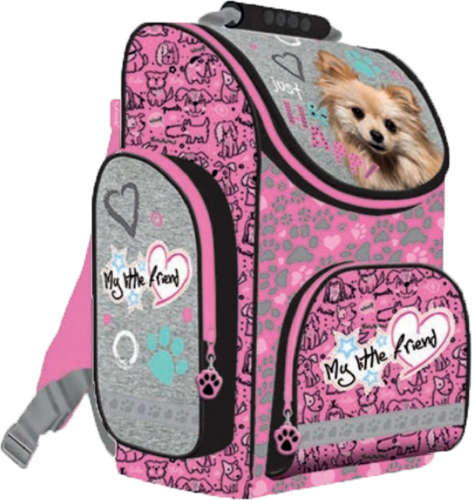 Školní batoh / aktovka My Little Friend PINK DOG, Rozměry: 350 x 250 x 150mm(vnitřní roz.)