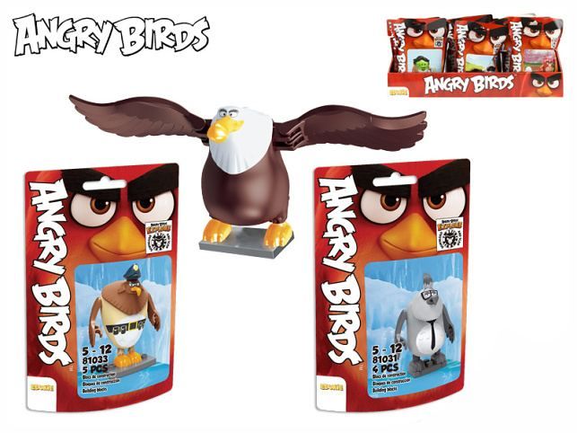 Stavebnice EDUKIE Angry Birds 16druhů v sáčku 32ks