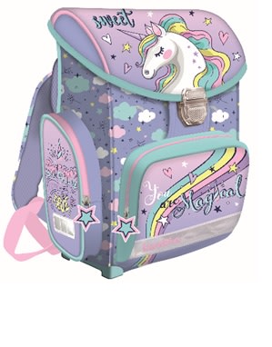 Školní batoh/aktovka premium PASTEL UNICORN, rozměry: 370 x 270 x 150 mm