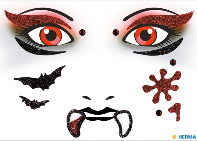 Face Art Samolepky motiv Upír, Obsah 1 list