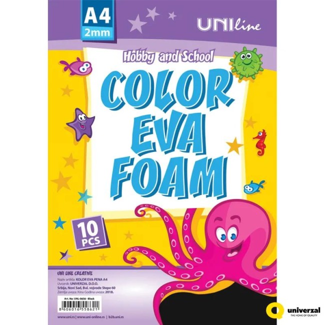 EVA foam dekorační pěna A4 bílá 10 ks