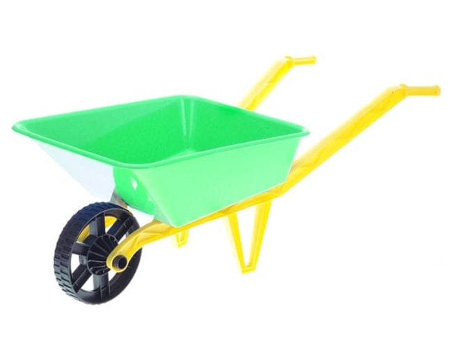 Dětské kolečko na písek 72x29x25 zelené