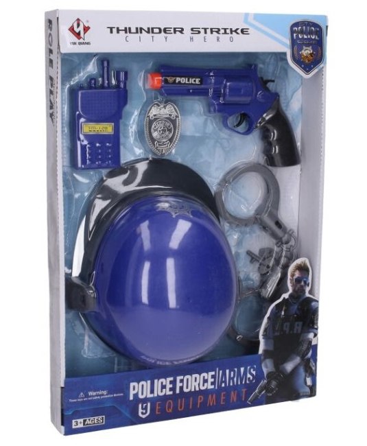 Policejní sada s přilbou 26 x 22 cm