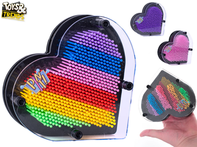 Toys&Trends Pin it! ve tvaru srdce 15cm 3D otisky 3barvy