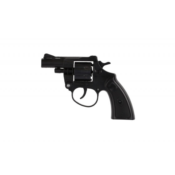 Revolver/pistole na kapsle 8 ran plast 13cm v krabičce 9,5x16x2,5cm