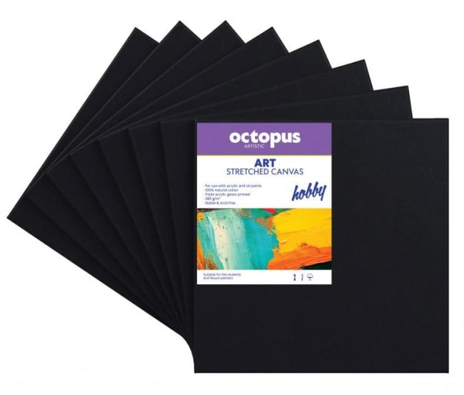 Malířské plátno černé OCTOPUS Hobby 280 g 40 x 60 cm