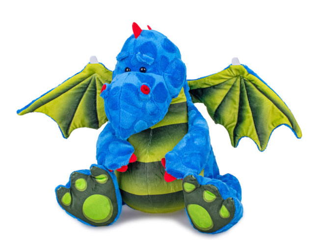 Plyšový DRAK modrý sedící - 23cm