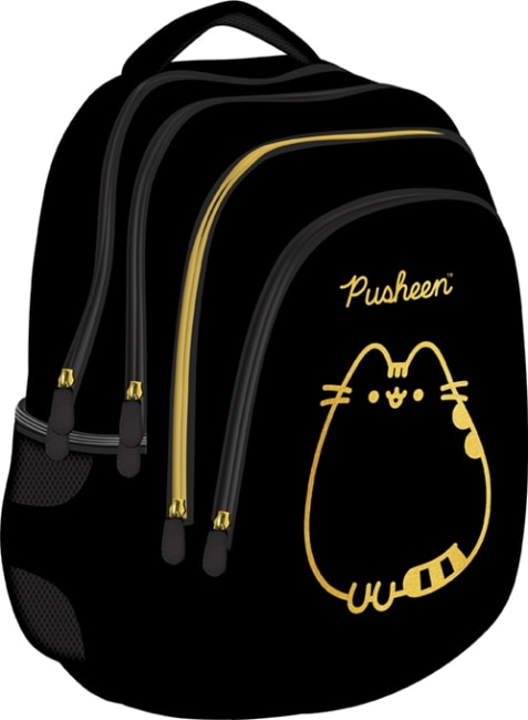 Studentský batoh St.RIGHT 17- Pusheen Gold, 4 komorový, 23l, rozměry: 42 x 31 x 22 cm